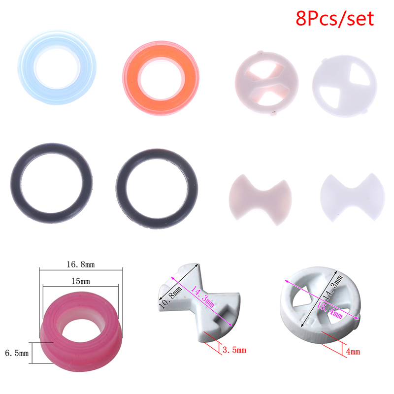 Silicone Tap Washer - 【8Pcs/set Ceramic Disc Silicon Washer Insert